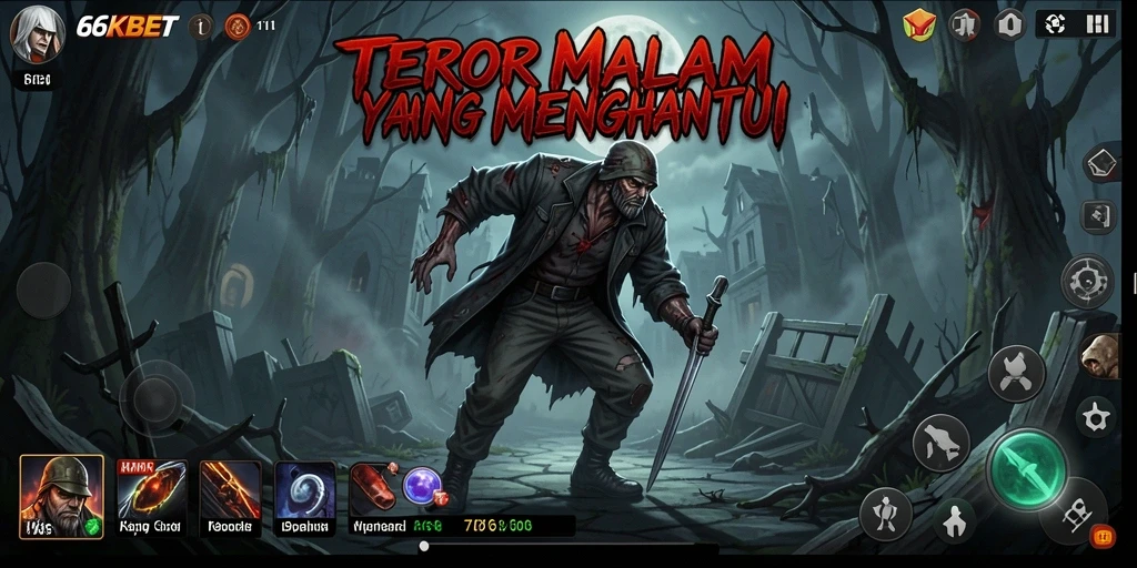 Screenshot gameplay menampilkan suasana menyeramkan dan suasana hati mencekam.