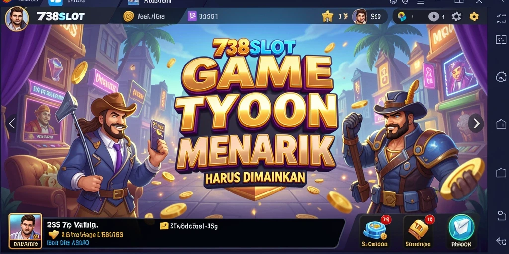 Tampilan gameplay <strong>738SLOT</strong> yang seru dan interaktif, penuh dengan mesin slot menarik.