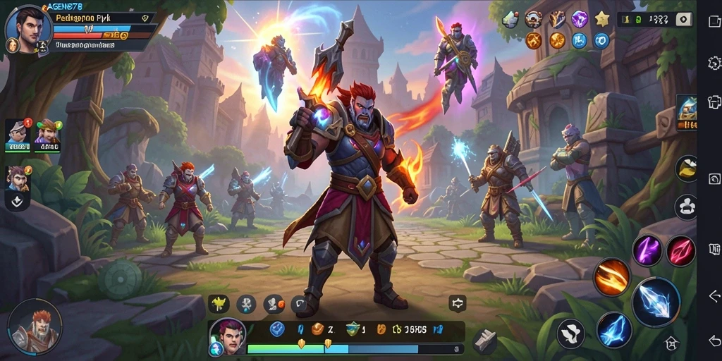 Gameplay AGEN878 menampilkan pertempuran epik dan eksplorasi dunia RPG.