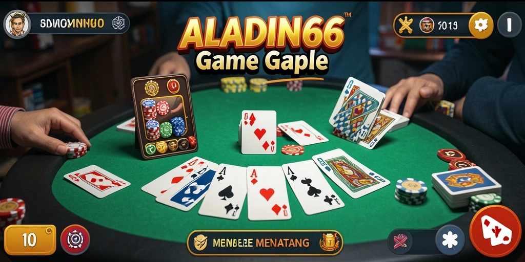 Tampilan gameplay seru dari game Gaple ALADIN66.