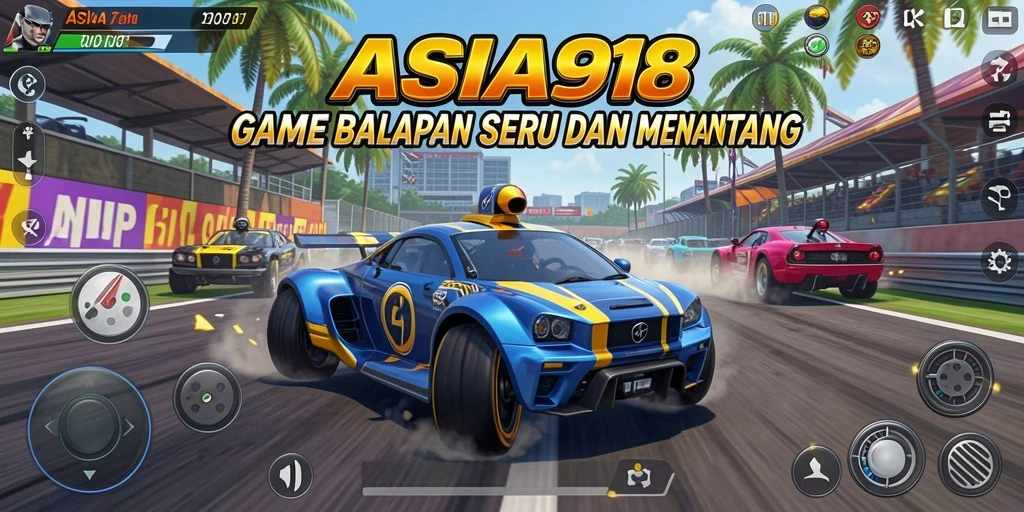 Tampilan gameplay balapan menegangkan di ASIA918 yang penuh aksi.
