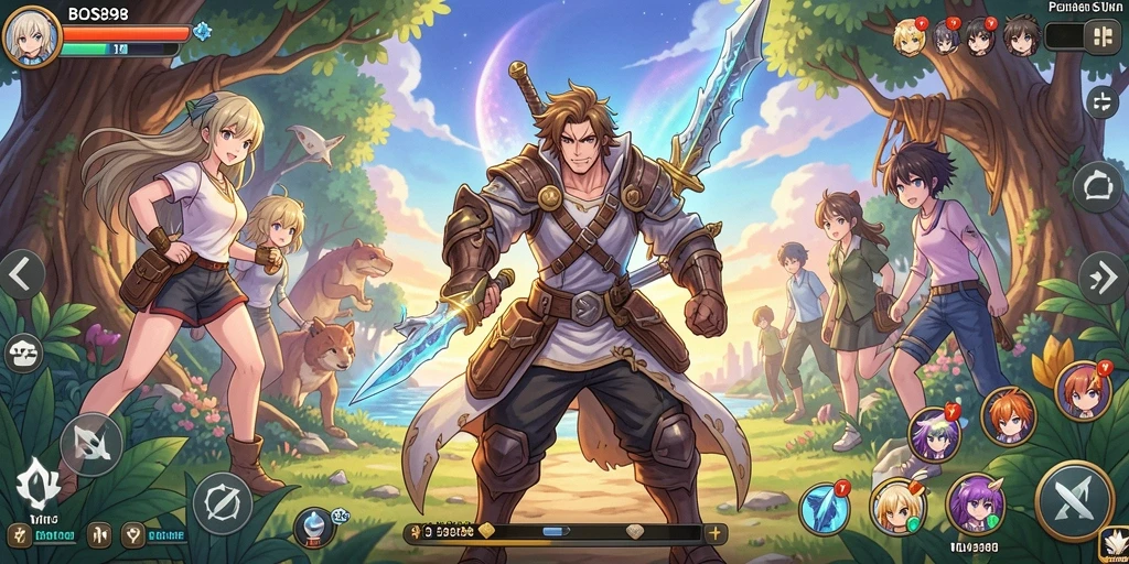 Tampilan gameplay BOS898 yang menawan dan penuh warna.