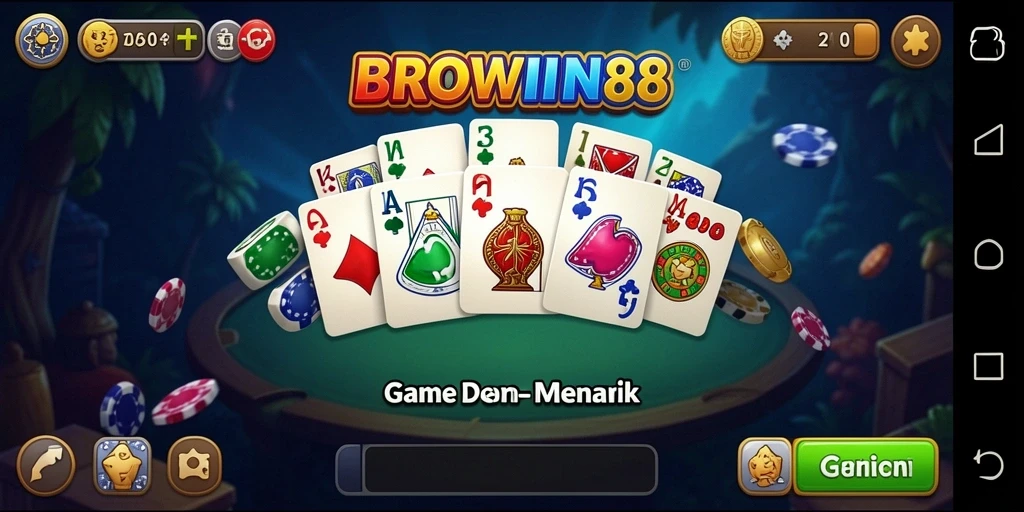 Gameplay BROWIN88 yang menarik dan interaktif dalam permainan Domino.