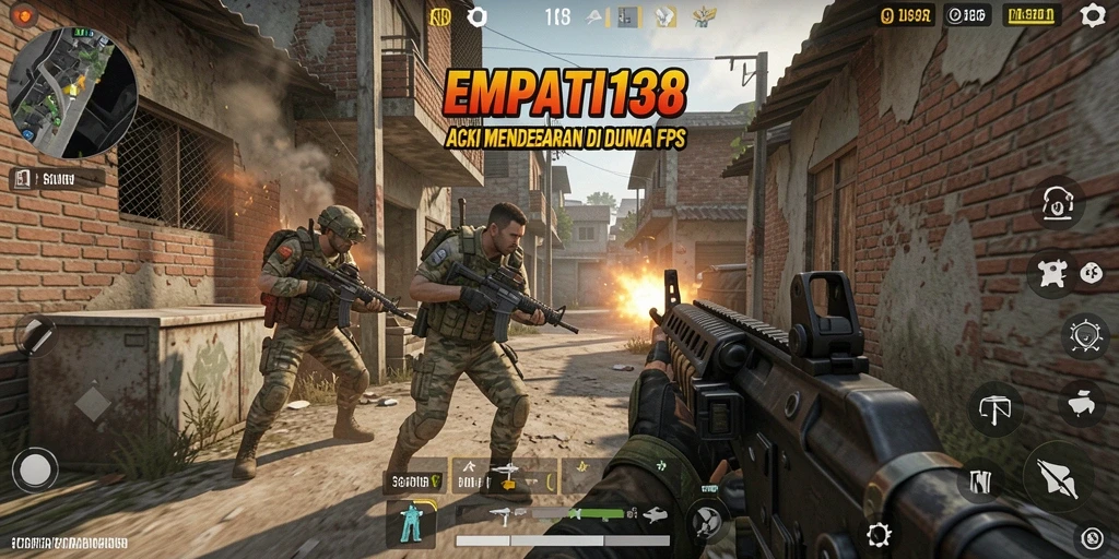 Screenshot EMPATI138 menampilkan aksi seru gameplay FPS.