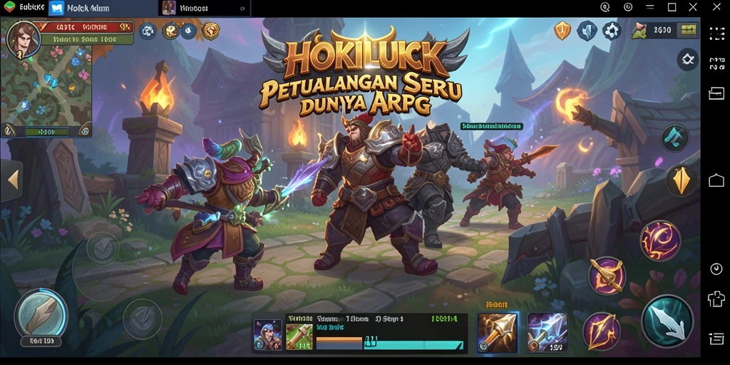 Tampilan gameplay seru HOKILUCK dalam dunia petualangan ARPG.