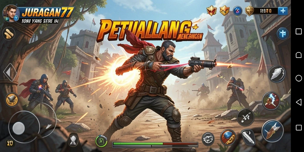 Tampilan gameplay JURAGAN77 yang mendebarkan dan penuh aksi.