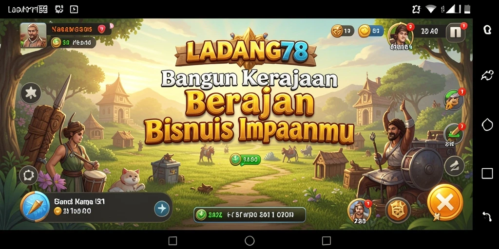 Gameplay <strong>LADANG78</strong> yang menarik dengan ladang yang indah dan interaksi sosial.