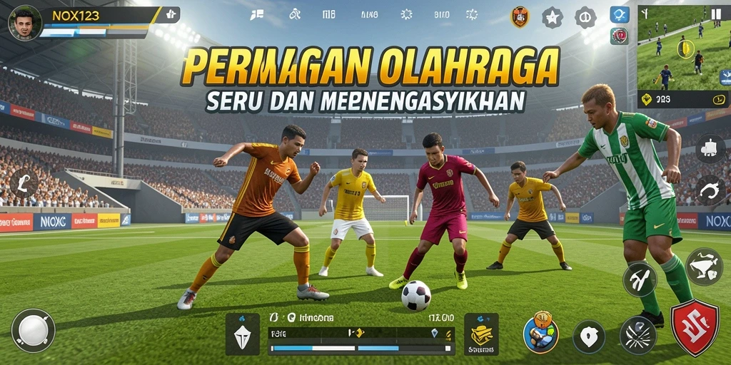 Tampilan antarmuka gameplay NOX123 yang dinamis dan menarik.