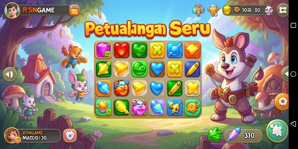 Menampilkan gameplay seru dan tantangan di RSNGAME.