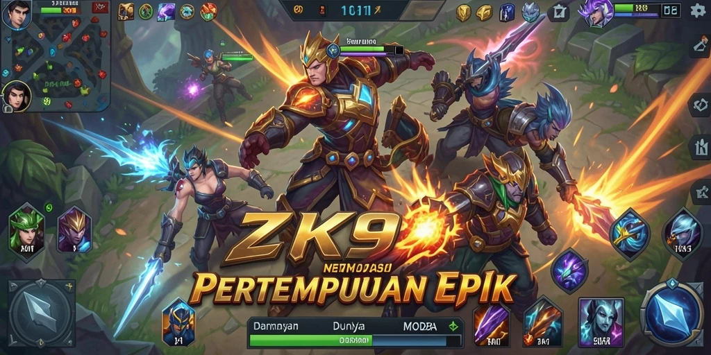 Screenshot gameplay ZK9 yang memperlihatkan aksi pertempuran seru.